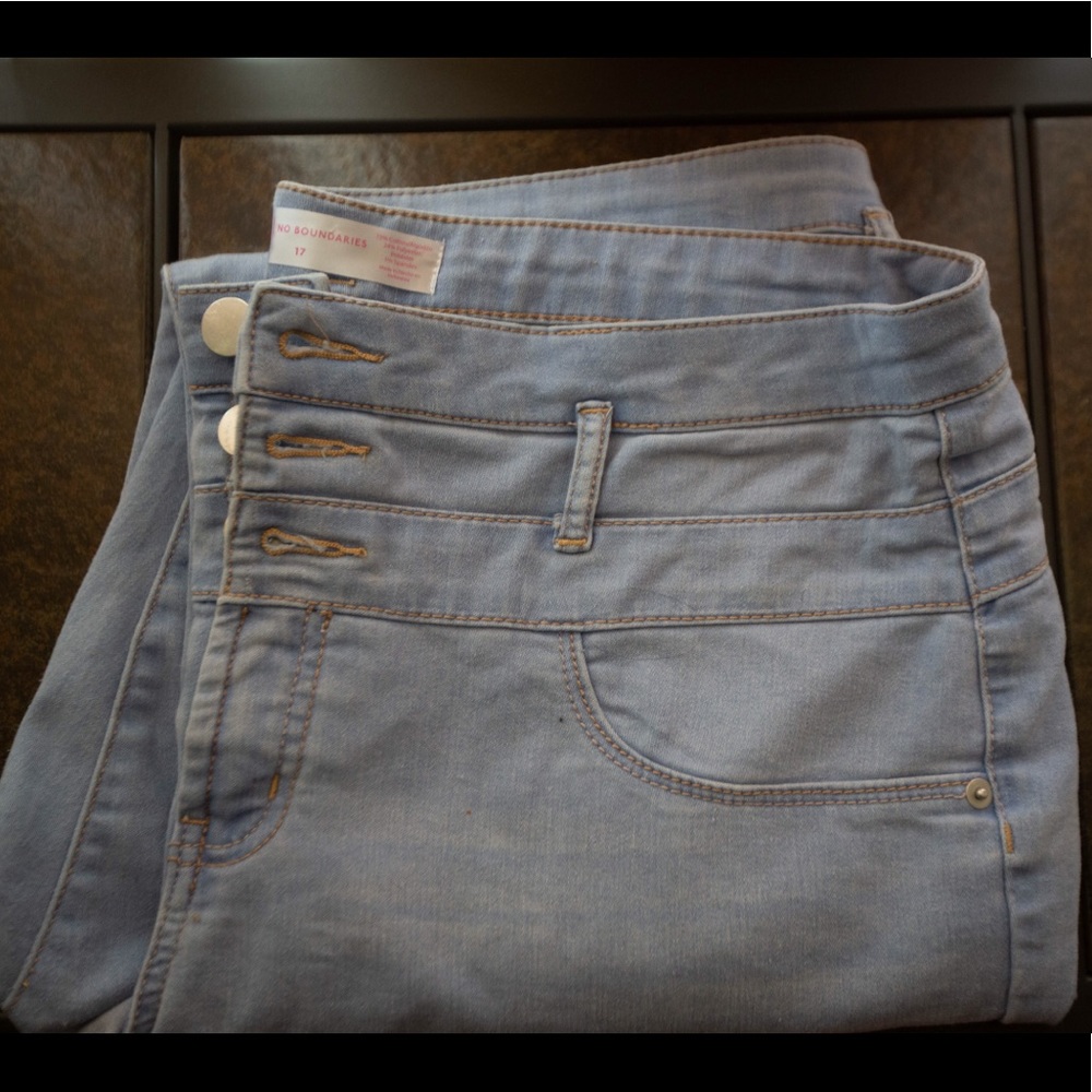 Light Blue Denim High Waist Skinny Jeans